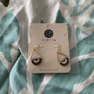 NWT / Embra Bead Project / Coffee Earrings ♥️
